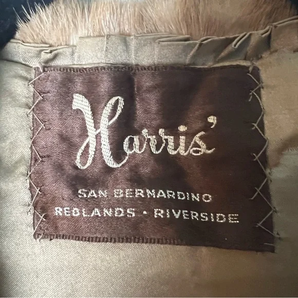 Harris’ – Women’s Vintage Real‎ Mink Fur Coat 60s Golden Brown – Sz. M/L - Picture 3 of 7